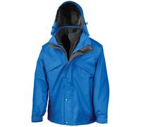 (XL, Royal Blue/Black) Result Mens Fleece Lined 3 in 1 Waterproof Jacket