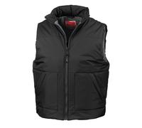Result Men's Fleece Lined Body Warmer in Black | Size: 2XL Result Black 2XL