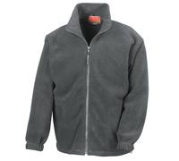 Result Men's Full Zip Active Fleece Anti Pilling Jacket in Grey | Size: Large Result Grey L