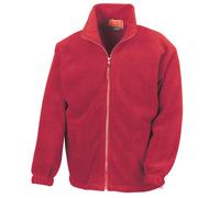 Result Men's Full Zip Active Fleece Anti Pilling Jacket in Red | Size: Large Result Red L