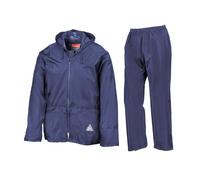 Result Men's Heavyweight Waterproof Jacket & Trouser Set - Windproof, Heavy-Duty - Royal Blue Small