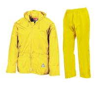 Result Mens Heavyweight Waterproof Rain Suit (Jacket & Trouser Suit) (M) (Neon Yellow)