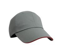Result Men's Herringbone Sandwich Peak Baseball Cap in Grey Result Grey One Size
