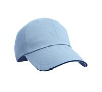 Result Men's Herringbone Sandwich Peak Baseball Cap in Mid Blue Result Mid Blue One Size