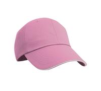 Result Men's Herringbone Sandwich Peak Baseball Cap in Pink Result Pink One Size