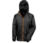 (XS, Black/Orange) Result Mens Lightweight Packaway Jacket