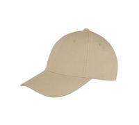 Result Men's Memphis 6 Panel Brushed Cotton Low Profile Baseball Cap in Khaki Result Khaki One Size