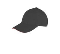Result Men's Memphis Brushed Cotton Low Profile Cap in Black Result Black One Size