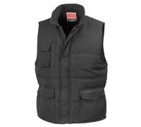 Result Men's Mid-Weight Bodywarmer Showerproof Windproof Jacket in Black | Size: 2XL Result Black 2XL