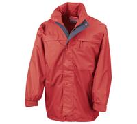 (XXL, Red/Navy) Result Mens Midweight Multi-Functional Waterproof Jacket