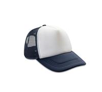 Result Men's Padded 5 Panel Snapback Hat with Mesh Back in Navy Result Navy One Size