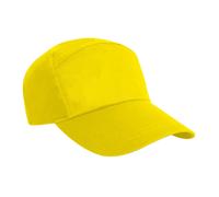 Result Men's Plain Baseball Cap in Yellow Result Yellow One Size