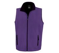 Result Men's Printable Softshell Body Warmer in Purple | Size: Large Result Purple L