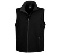 Result Men's Printable Softshell Body Warmer in True Black | Size: 4XL Result True Black 4XL