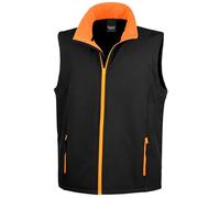 Result Men's Printable Softshell Body Warmer in True Black | Size: Medium Result True Black M