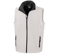 Result Men's Printable Softshell Body Warmer in White | Size: Large Result White L