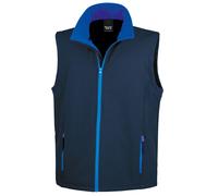 (4XL, Navy/Royal Blue) Result Mens Printable Softshell Body Warmer