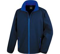 Result Men's Core Printable Soft Shell Jacket, Blue (NVY/Roy), XXXX-Large(Size:4XL)