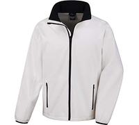Result Men's Soft Shell Jacket Core Printable White (WHI/Blk) Small