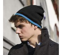 Result Men's Reversible Fashion Fit Winter Beanie Hat in Jet Black Result Jet Black One Size
