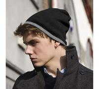 Result Men's Reversible Fashion Fit Winter Beanie Hat in True Black Result True Black One Size
