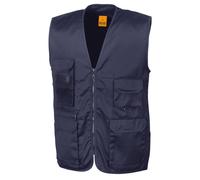 Result Men's Safari Waistcoat in Navy | Size: Medium Result Navy M
