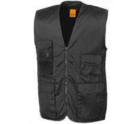 Result Men's Safari Waistcoat Jacket in Black | Size: 2XL Result Black 2XL