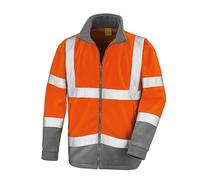 Result Men's Safeguard Micro Fleece Jacket, Orange (Ora/wg Gry), X-Large (Size:XL)