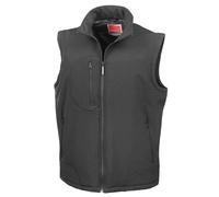 (XL, Black/Black) Result Mens Soft Shell Bodywarmer