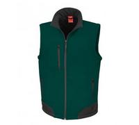 (S, Bottle Green/Black) Result Mens Soft Shell Bodywarmer