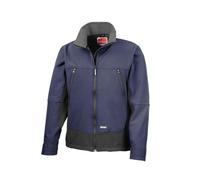 (L, Navy/Black) Result Mens Softshell Activity Waterproof Windproof Jacket