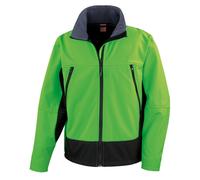 (S, Vivid Green/Black) Result Mens Softshell Activity Waterproof Windproof Jacket