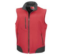 (L, Red/Black) Result Mens Softshell Body Warmer