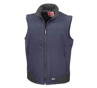 (M, Navy/Black) Result Mens Softshell Bodywarmer Breathable Weatherproof Jacket