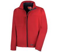 (L, Red) Result Mens Softshell Premium 3 Layer Performance Jacket (Waterproof, Windproof & Breathable)
