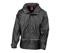 Result Men's Team Ripstop Waterproof Jacket in Black | Size: XL Result Black XL