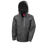 Result Men's Textured Denim Jacket in Black | Size: 2XL Result Black 2XL