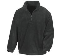 (L, Black) Result Unlined Active 1/4 Zip Anti-Pilling Fleece Top