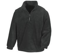 Result Men's Unlined Active 1 4 Zip Anti-Pilling Fleece Top in Black | Size: Medium Result Black M