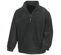 Result Men's Unlined Active 1 4 Zip Anti-Pilling Fleece Top in Black | Size: XL Result Black XL