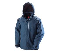 (M, Navy) Result Mens Waterproof Denim Textured Rugged Jacket