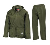 Result Men's Waterproof Jacket & Trousers Set in Olive | Size: Medium Result Olive M