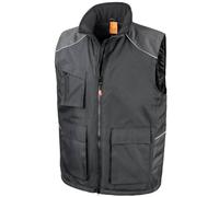 Result Men's Work-Guard Vostex Bodywarmer Gilet Workwear in Black | Size: Small Result Black S