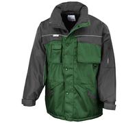 Result Men's Workwear Heavy Duty Water Repellent Windproof Combo Coat in Bottle Green | Size: Medium Result Bottle Green M