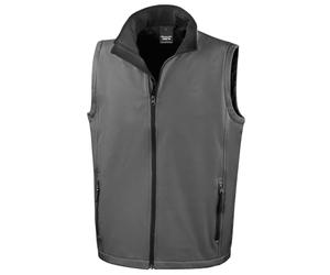 Result Microfleece Body Warmer - Breathable, Water Resistant, Charcoal Grey/Black, 4XL