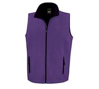 Result R232M Printable Softshell Bodywarmer - Purple/Black, Medium