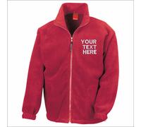 Result Personalised Embroidered Unisex Adults Custom Text Fleece Jacket XS-3XL