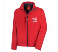 Result Personalised Mens Custom Text Soft Shell Jacket Sports Workwear Top S-4XL