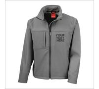 Result Personalised Mens Custom Text Soft Shell Jacket Sports Workwear Top S-4XL