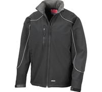 Result R118A Softshell Ice Fell Hooded Jacket - Black/Black, Large